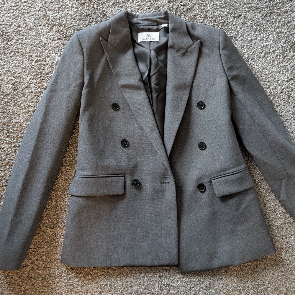 Babaton Grey Index Blazer Size 2XS